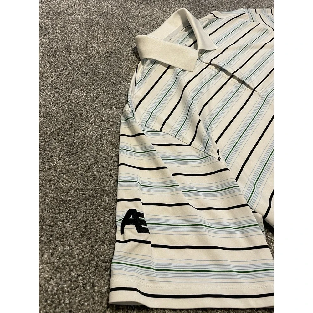 Nike Golf‎ Polo Mens Performance Stripes White Short Sleeve Athletic XL
